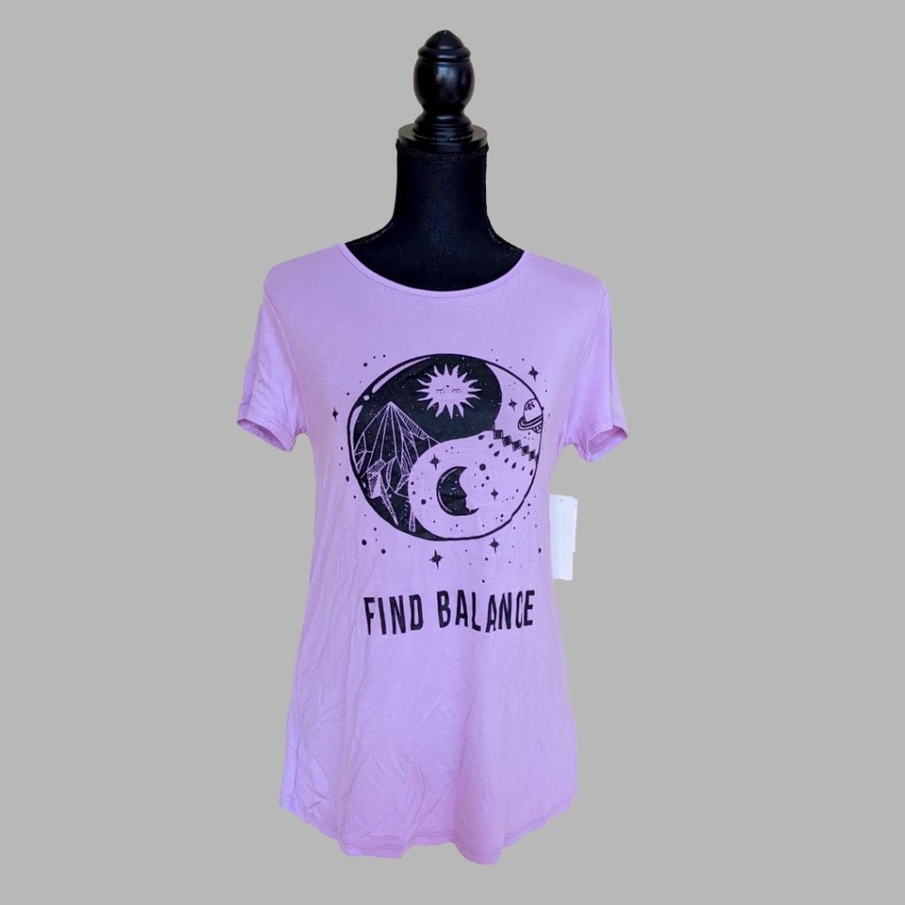 Flora & Sage purple Find Balance tee S